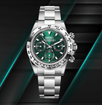 Seiko Mod Daytona Platinum Green - Watches By Cody