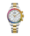 Seiko Mod Daytona Rainbow Twotone Gem White - Watches By Cody