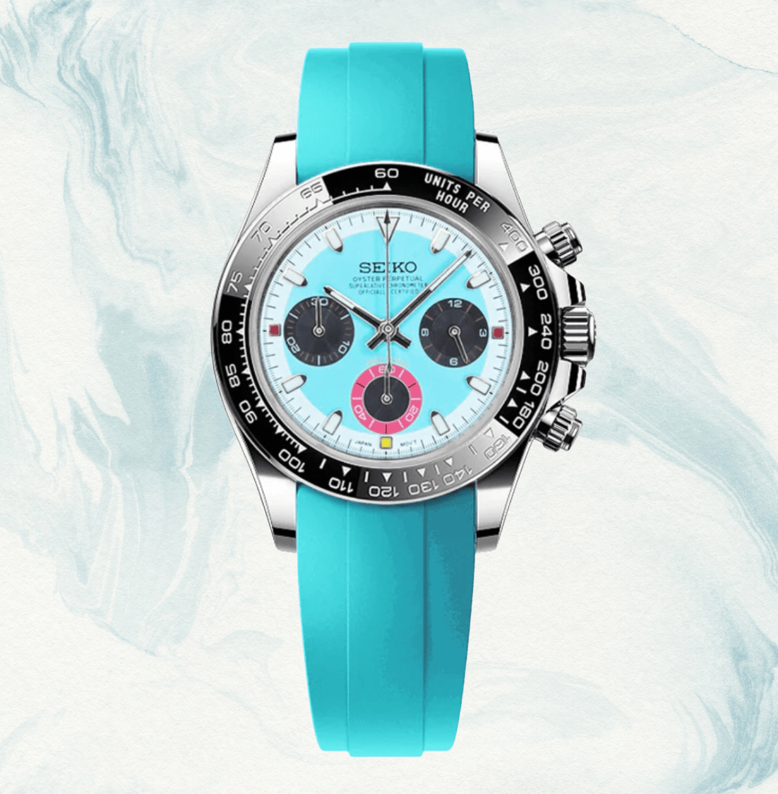 Seiko Mod Daytona Red Racer Tiffany - Watches By Cody