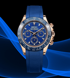Seiko Mod Daytona RG Blue - Watches By Cody