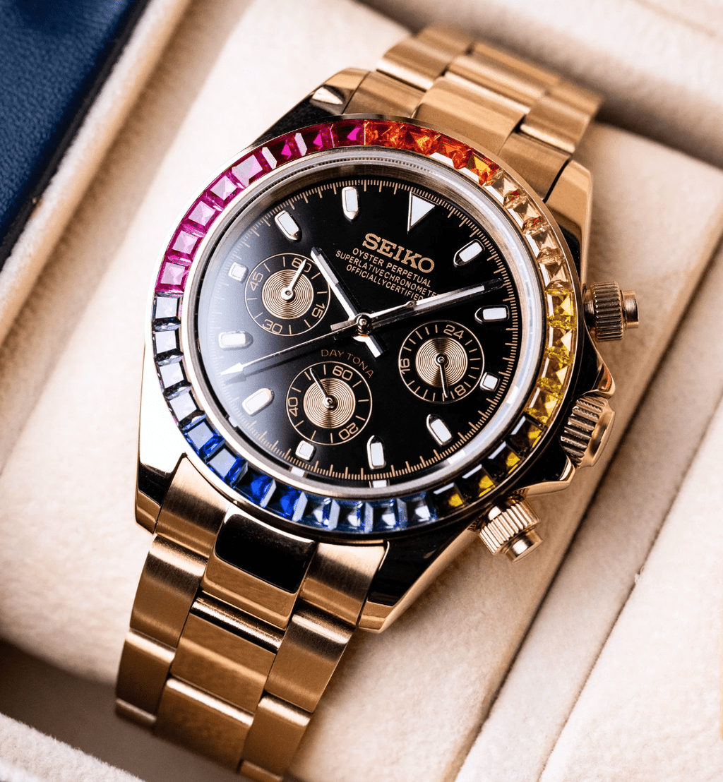 Seiko Mod Daytona RG Rainbow - Watches By Cody