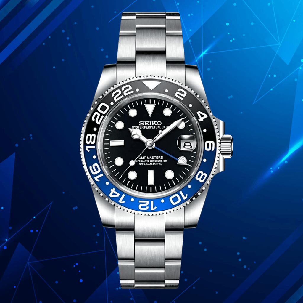 Seiko Mod GMT Batman - Watches By Cody