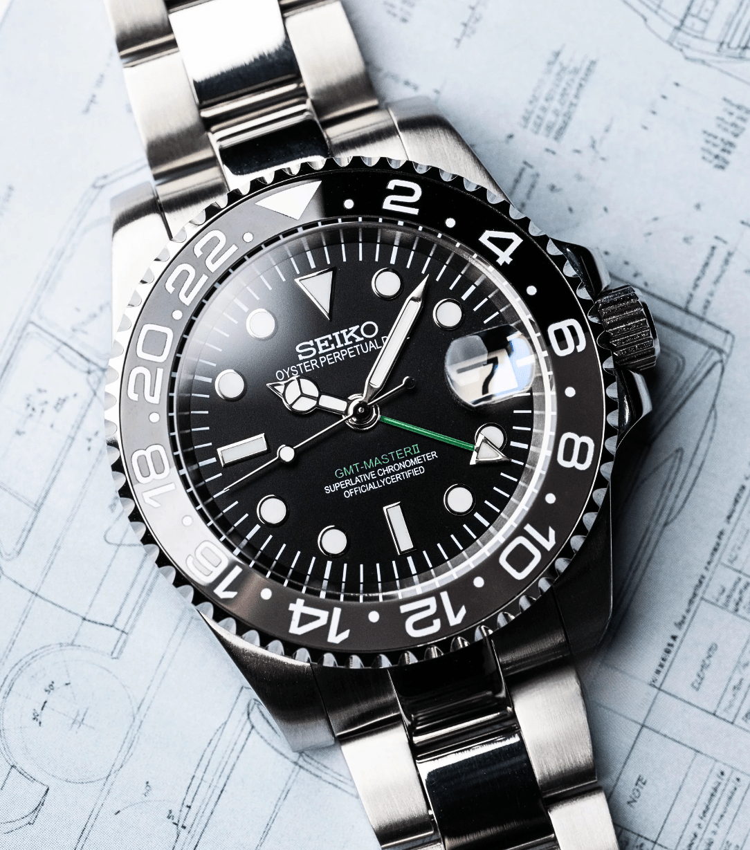Seiko Mod GMT Bruce Wayne - Watches By Cody