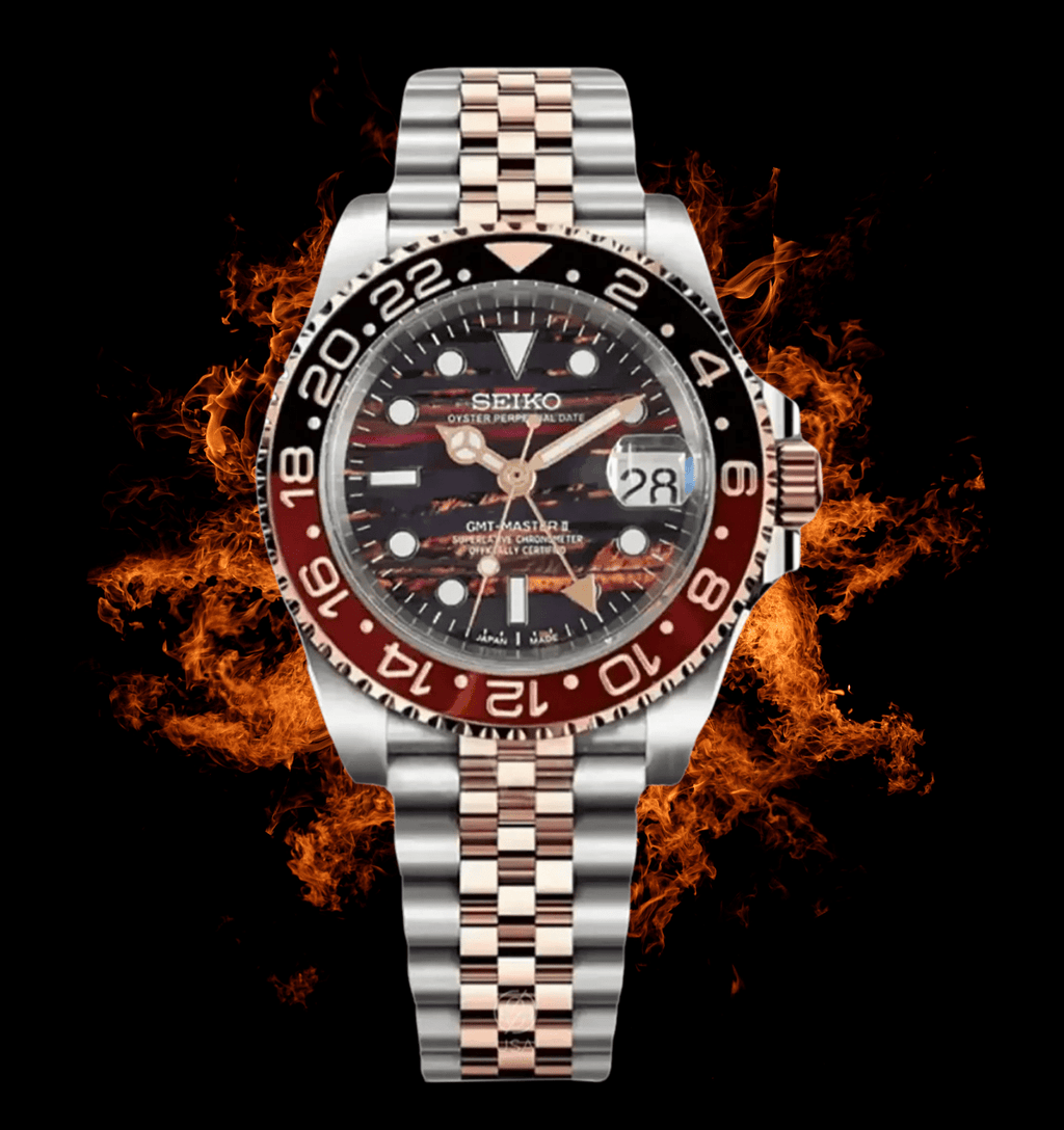 Seiko Mod GMT Ember - Watches By Cody