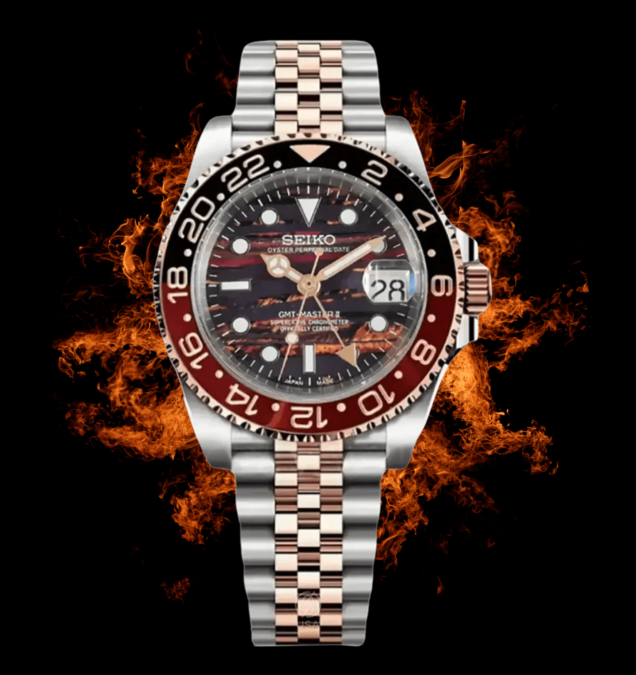 Seiko Mod GMT Ember - Watches By Cody