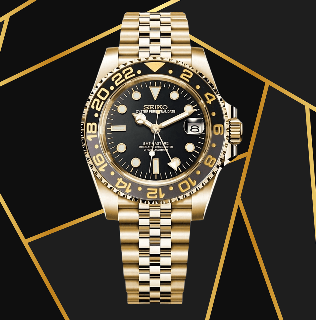 Seiko Mod GMT Gold - Watches By Cody
