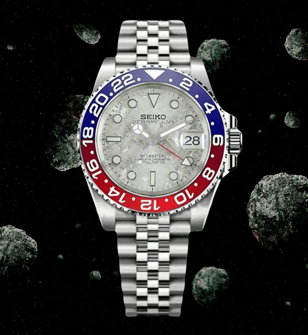 Seiko Mod GMT Pepsi Meteorite - Watches By Cody
