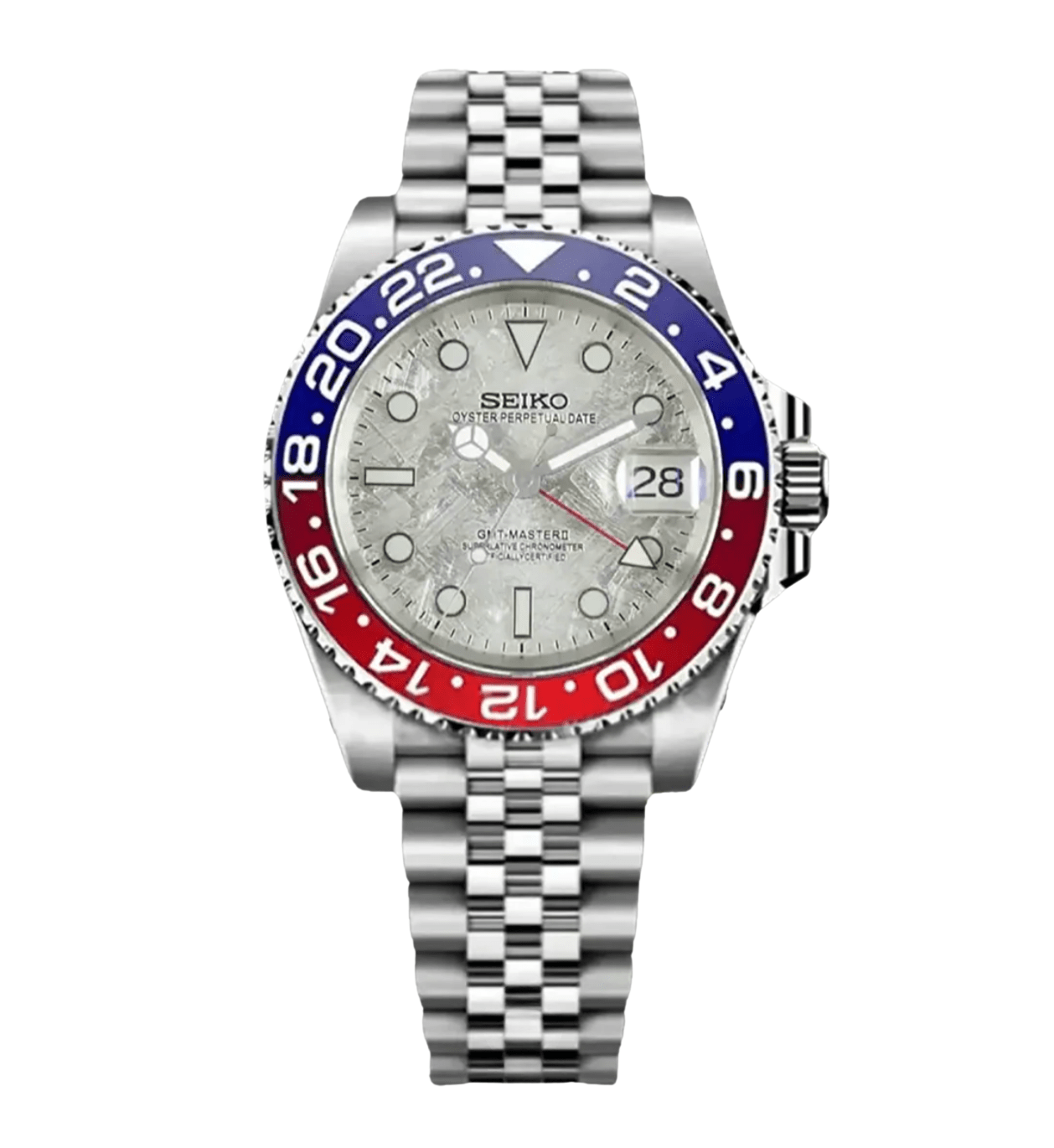 Seiko Mod GMT Pepsi Meteorite - Watches By Cody