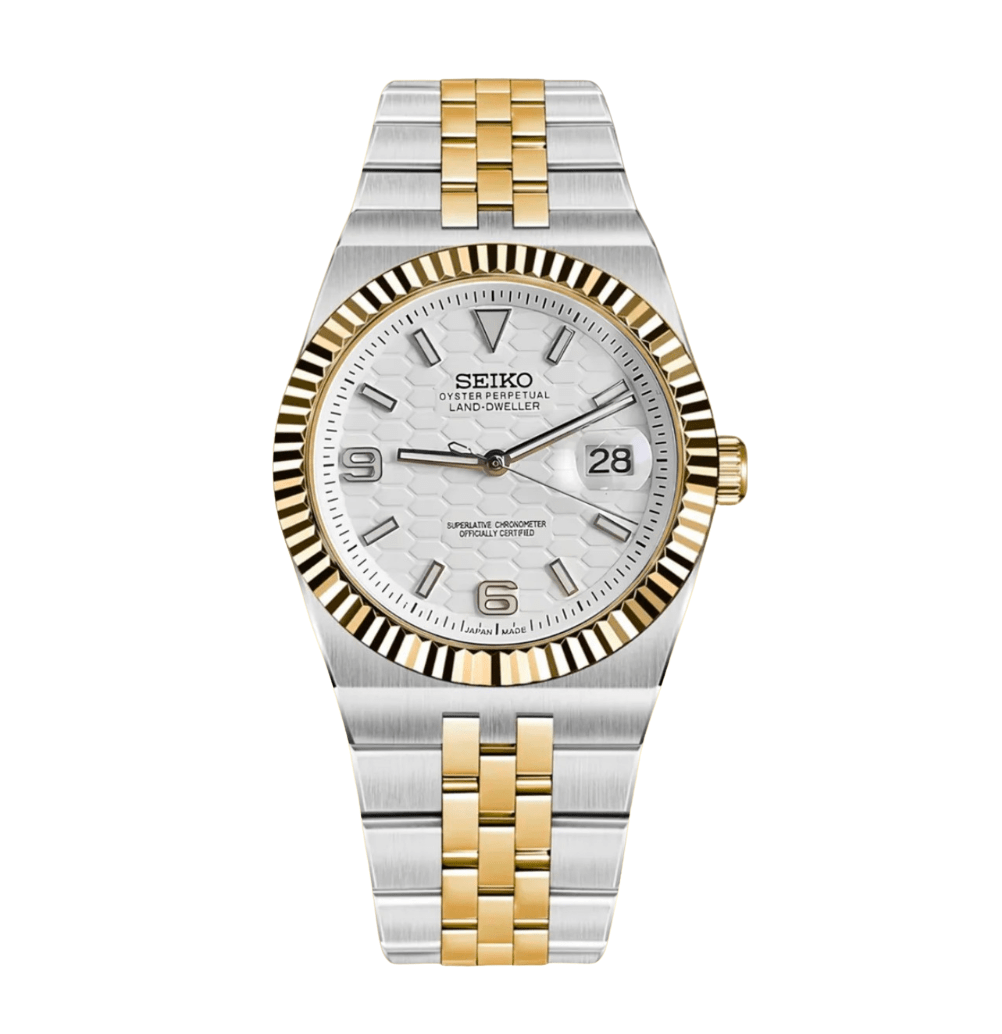 Seiko Mod Land - Dweller Two - tone White - Watches By Cody