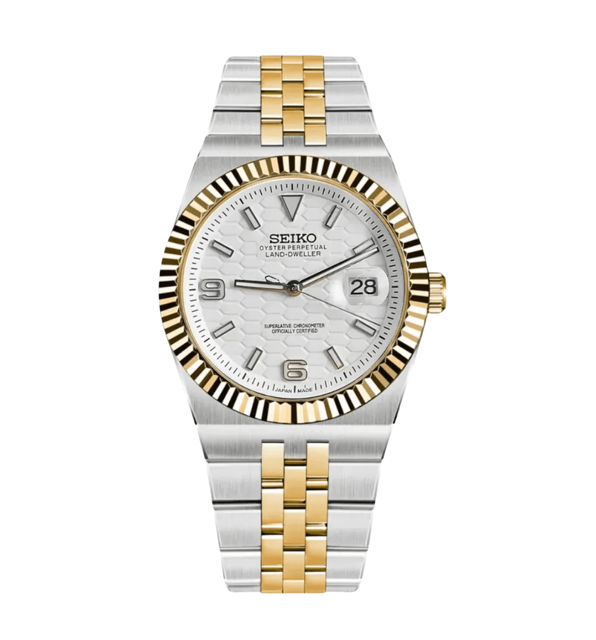 Seiko Mod Land-Dweller Twotone White - Watches By Cody