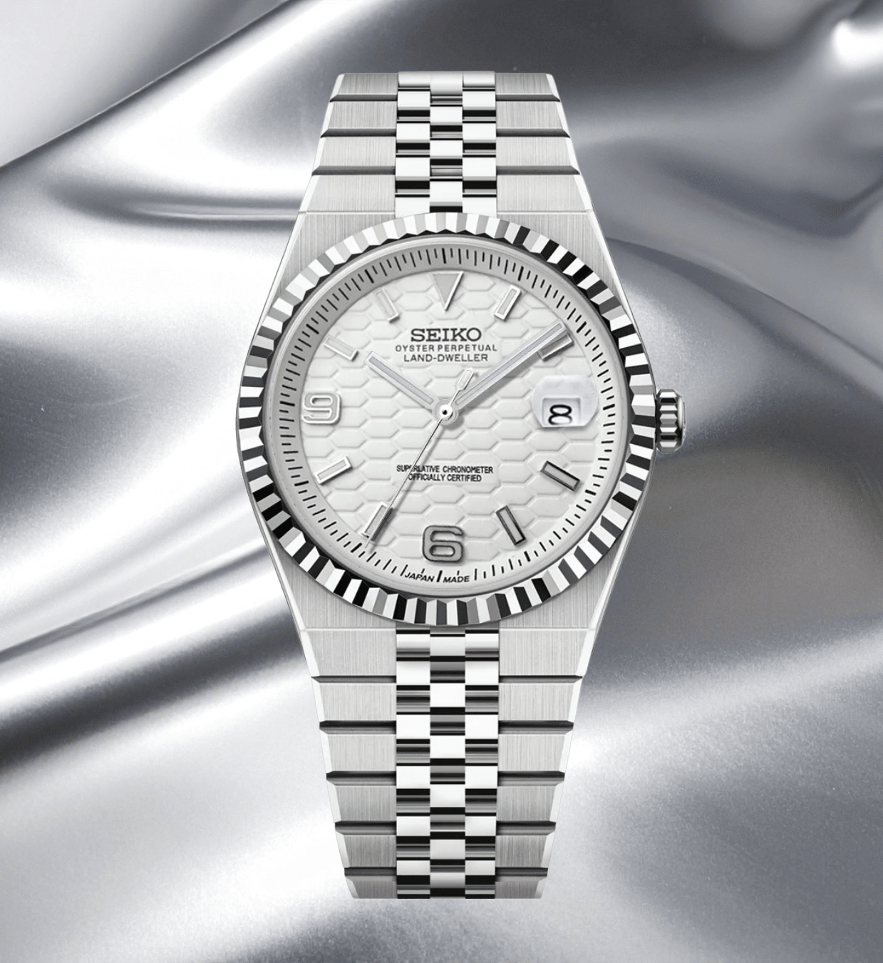 Seiko Mod Land-Dweller White - Watches By Cody