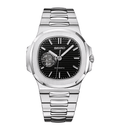 Seiko Mod Nautilus Black Open Heart - Watches By Cody