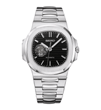 Seiko Mod Nautilus Black Open Heart - Watches By Cody