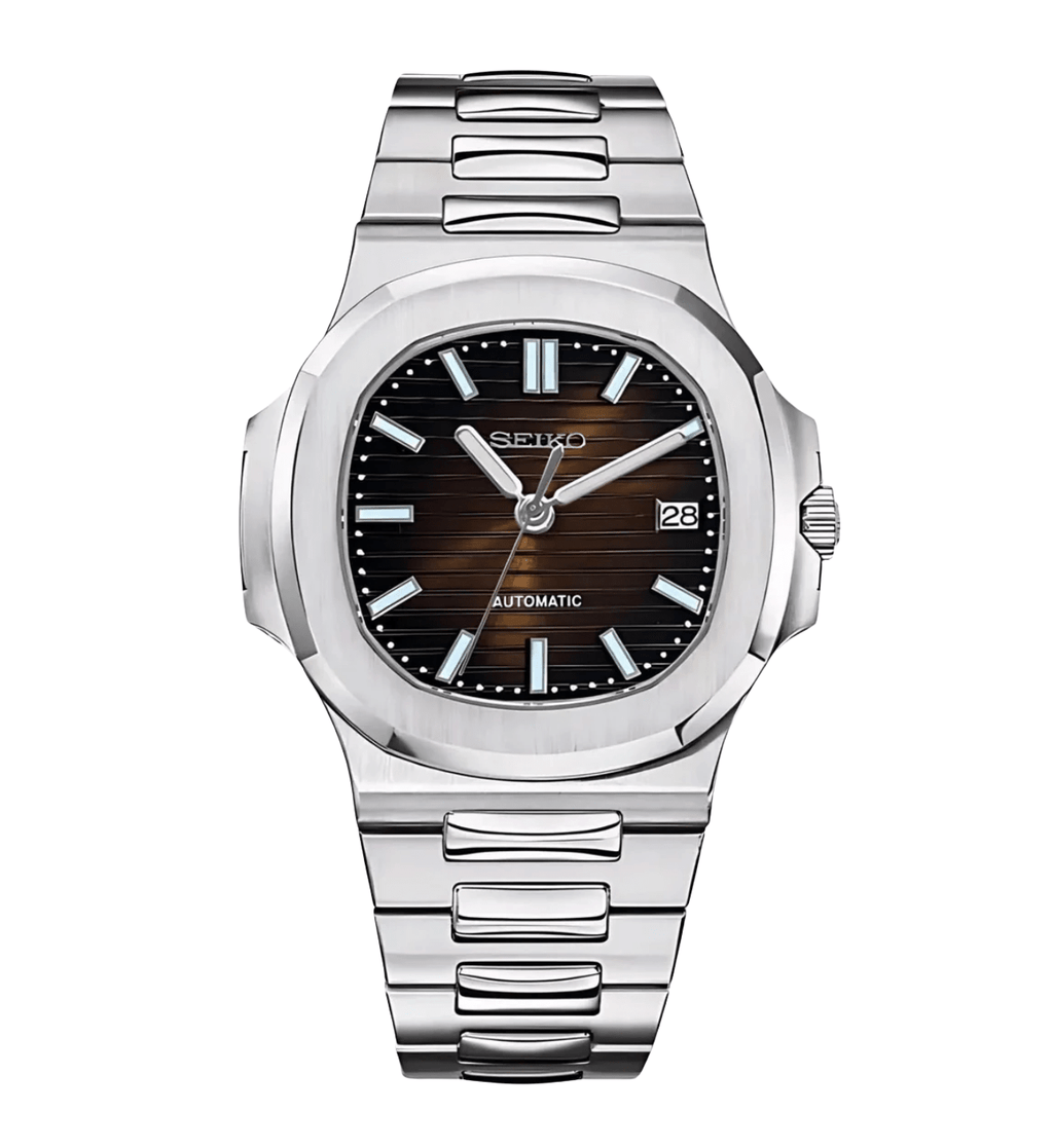 Seiko Mod Nautilus Brown - Watches By Cody