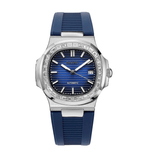 Seiko Mod Nautilus Diamond Blue - Watches By Cody