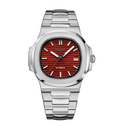 Seiko Mod Nautilus Red - Watches By Cody