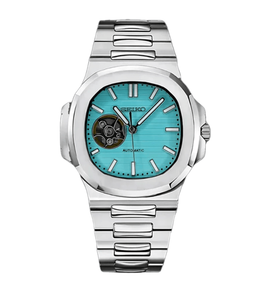 Seiko Mod Nautilus Tiffany Open Heart - Watches By Cody
