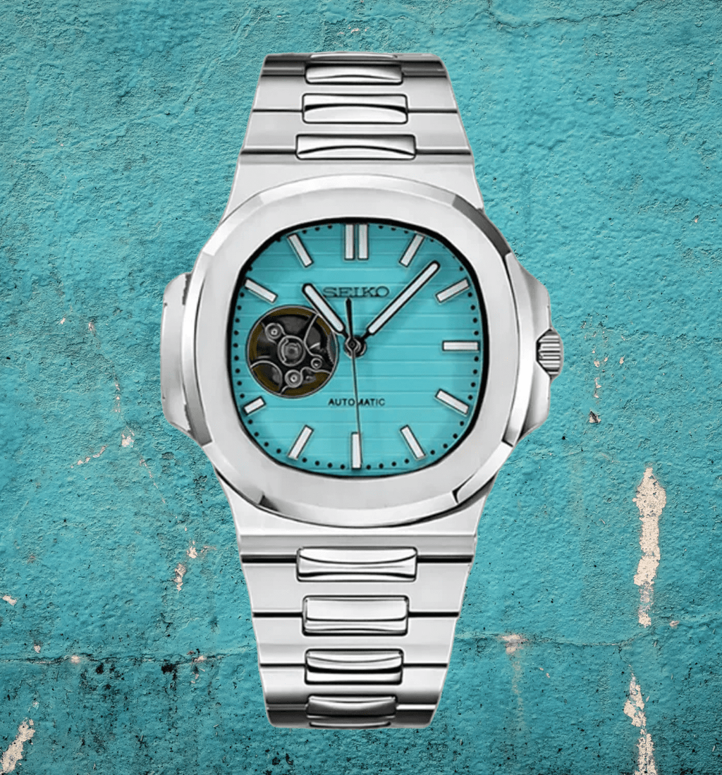 Seiko Mod Nautilus Tiffany Open Heart - Watches By Cody