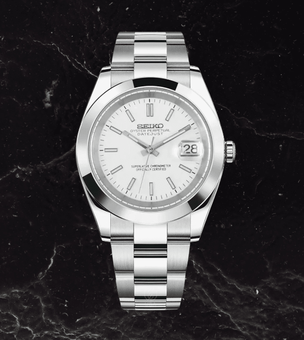 Seiko Mod Oyster Perpetual White - Watches By Cody