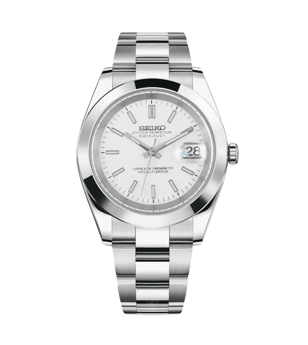 Seiko Mod Oyster Perpetual White - Watches By Cody