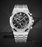 Seiko Mod Royal Oak Chrono Black - Watches By Cody