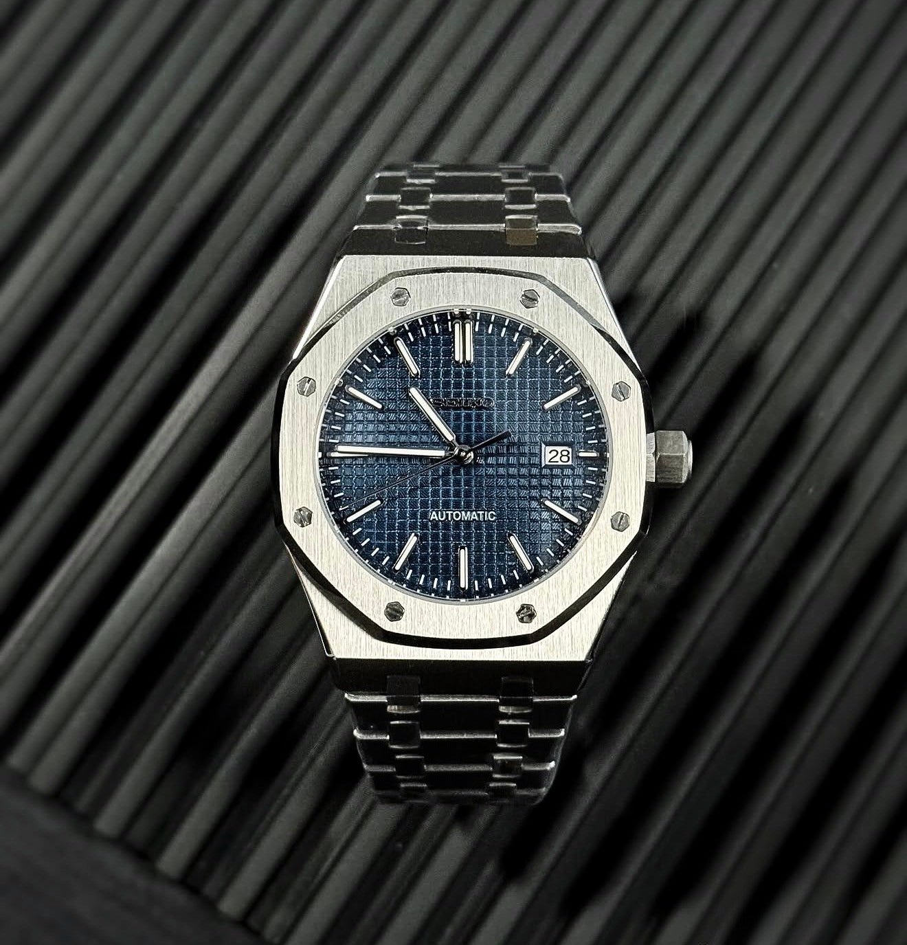 Seiko Mod Royal Oak Classic Blue - Watches By Cody