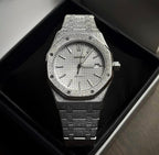 Seiko Mod Royal Oak Iced Out White - Watches By Cody