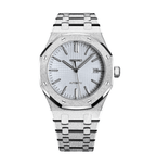 Seiko Mod Royal Oak Iced Out White - Watches By Cody