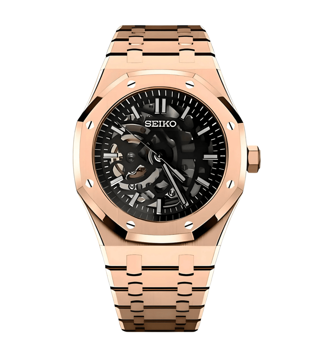 Seiko Mod Royal Oak RG Skeleton - Watches By Cody