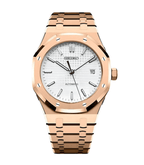 Seiko Mod Royal Oak RG White - Watches By Cody
