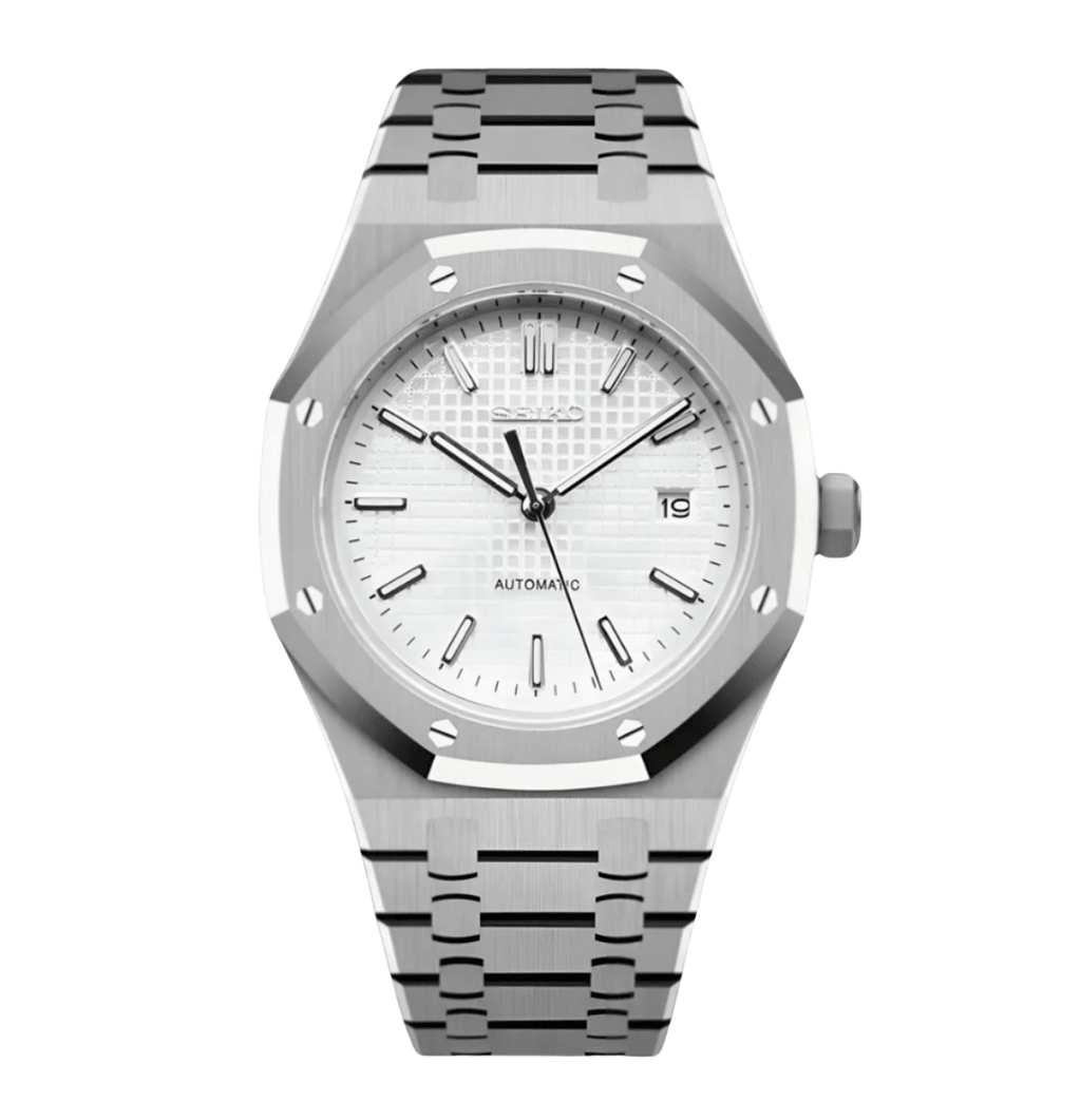 Seiko Mod Royal Oak White - Watches By Cody