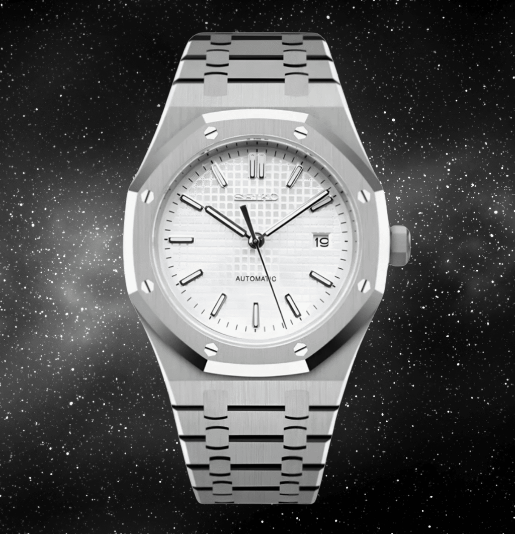 Seiko Mod Royal Oak White - Watches By Cody