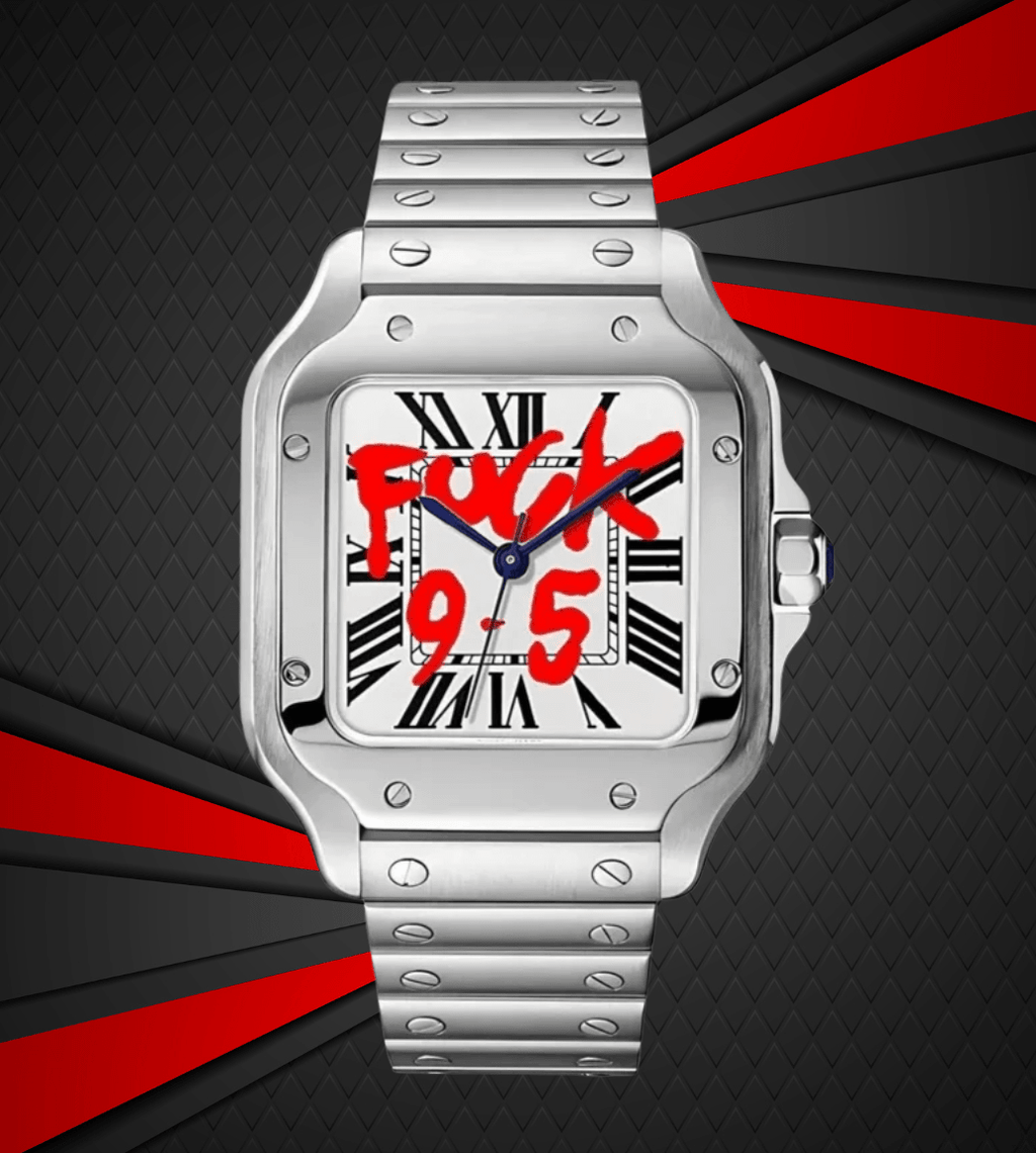 Seiko Mod Santos "9 - 5" White - Watches By Cody
