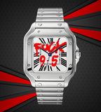 Seiko Mod Santos "9 - 5" White - Watches By Cody