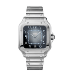 Seiko Mod Santos Arabic Gray - Watches By Cody