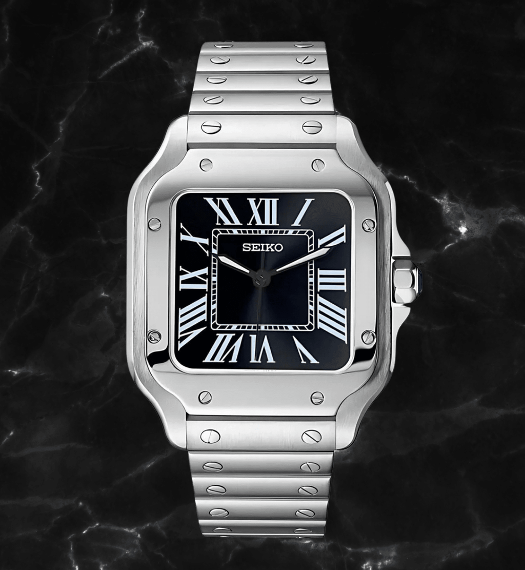 Seiko Mod Santos Black - Watches By Cody