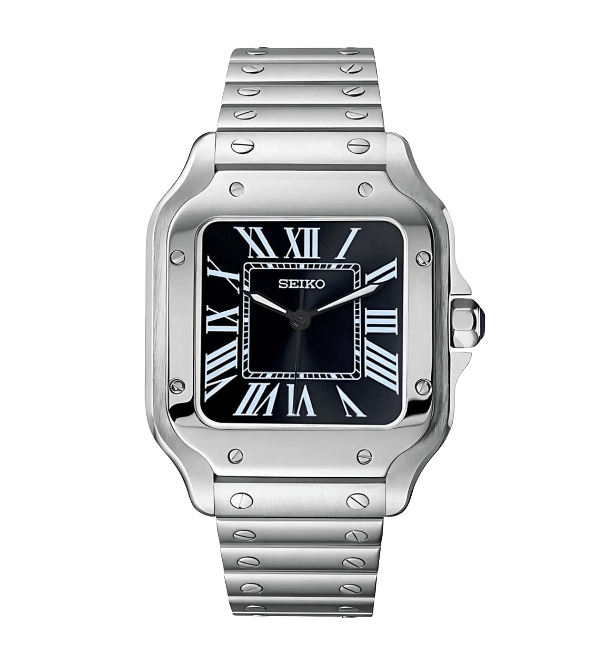 Seiko Mod Santos Black - Watches By Cody