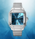 Seiko Mod Santos Ice Blue - Watches By Cody