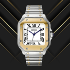 Seiko Mod Santos Two - tone Gold - Watches By Cody