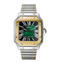 Seiko Mod Santos Twotone Green - Watches By Cody