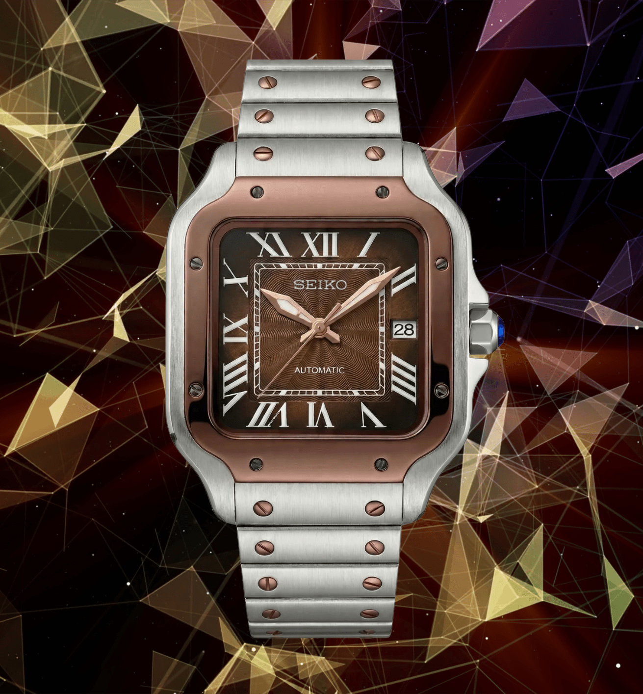 Seiko Mod Santos Twotone Mocha - Watches By Cody