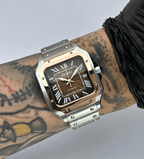 Seiko Mod Santos Twotone Mocha - Watches By Cody