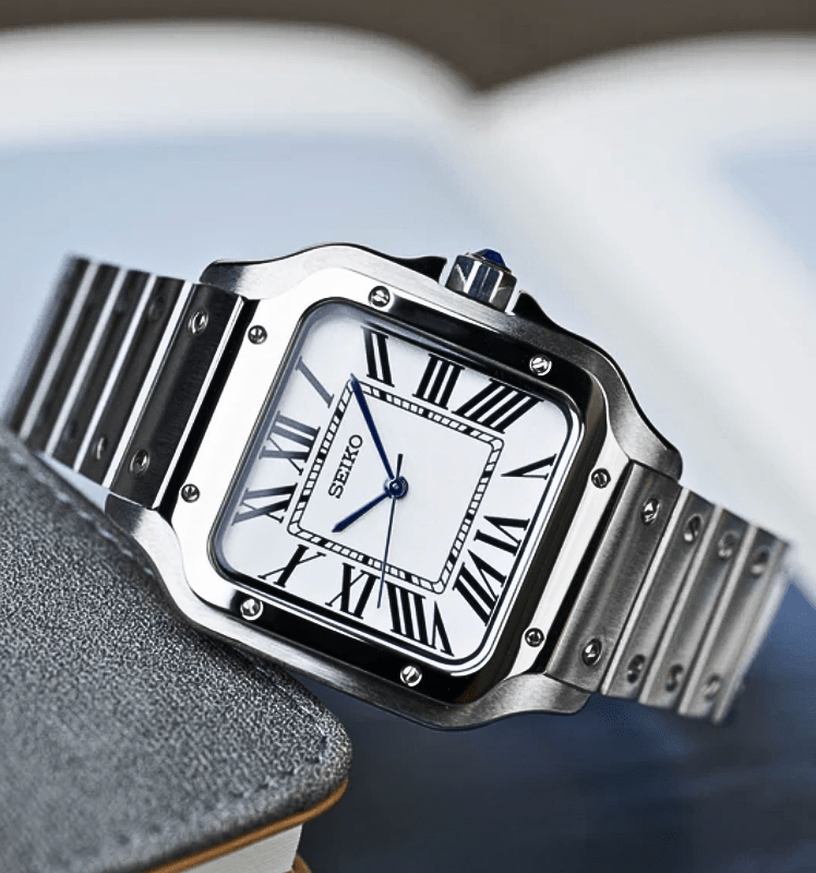 Seiko Mod Santos White - Watches By Cody