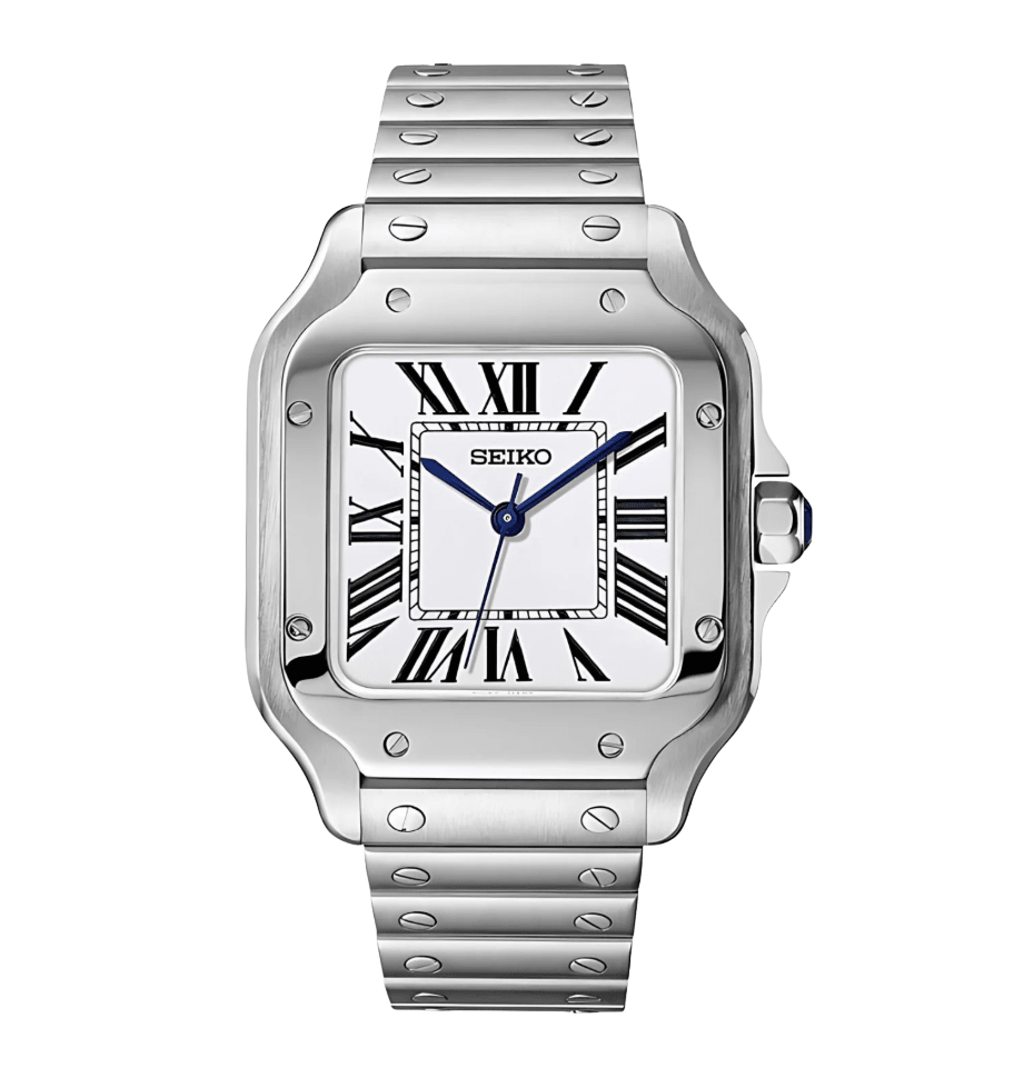 Seiko Mod Santos White - Watches By Cody