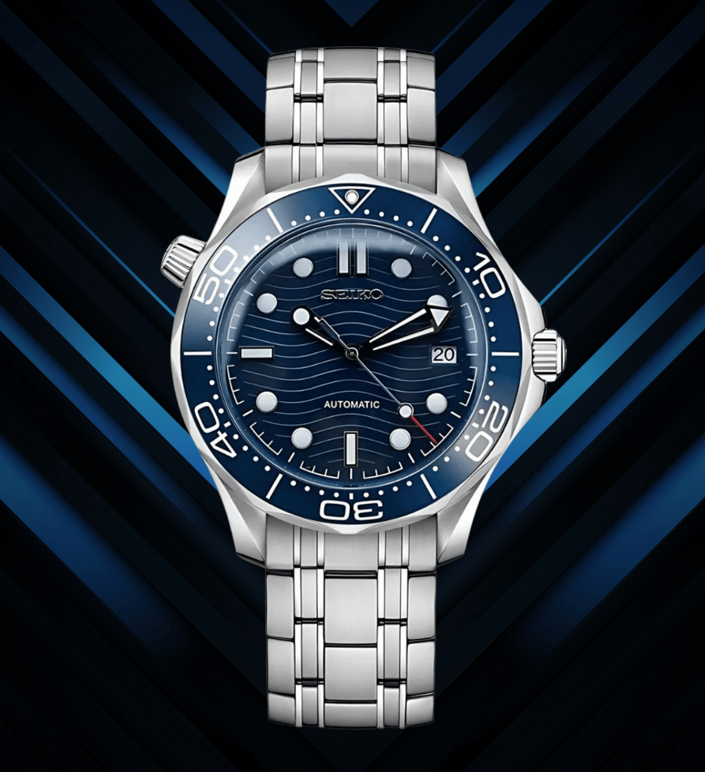 Seiko Mod Seamaster Blue - Watches By Cody