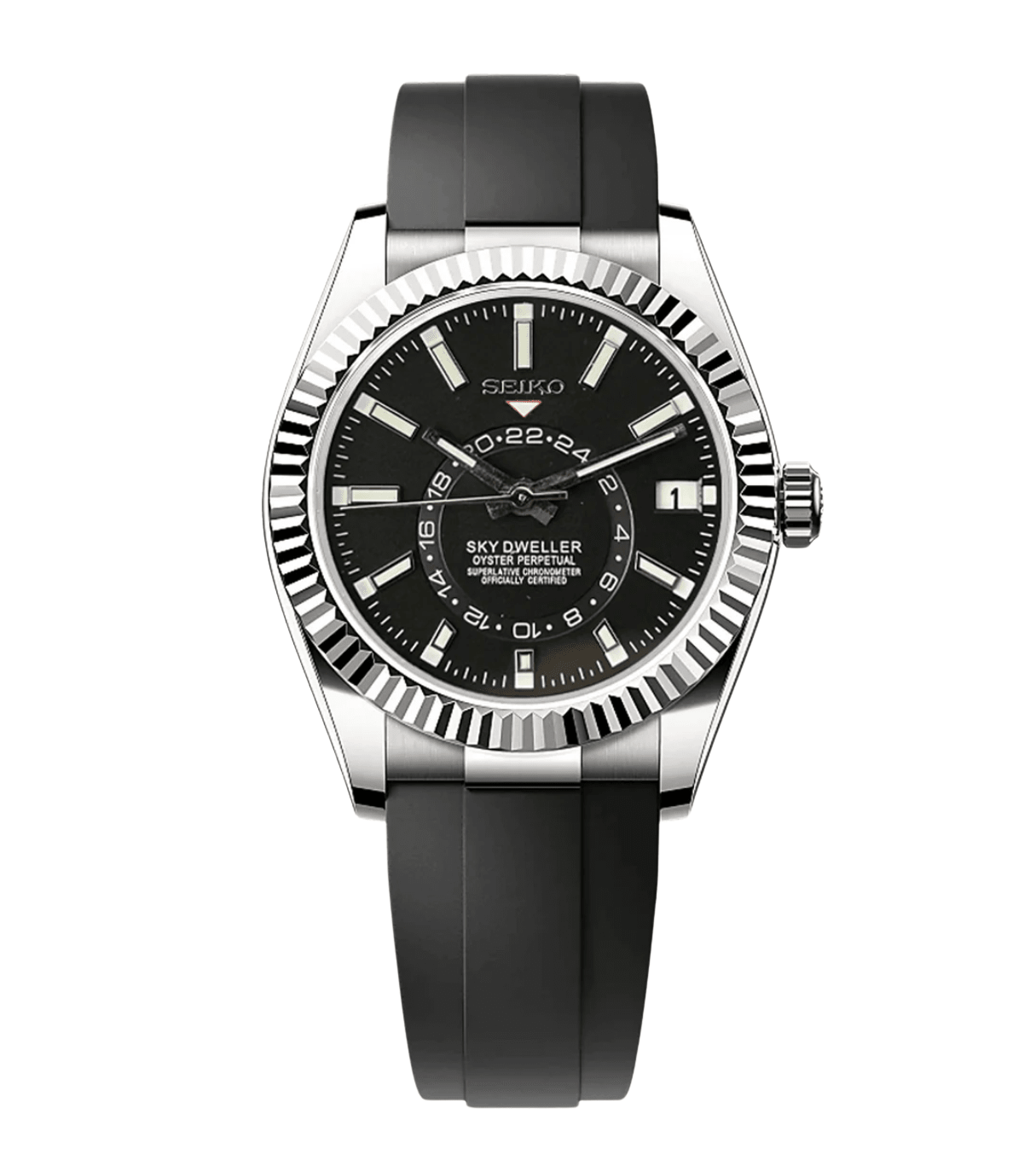 Seiko Mod Sky-Dweller Black - Watches By Cody