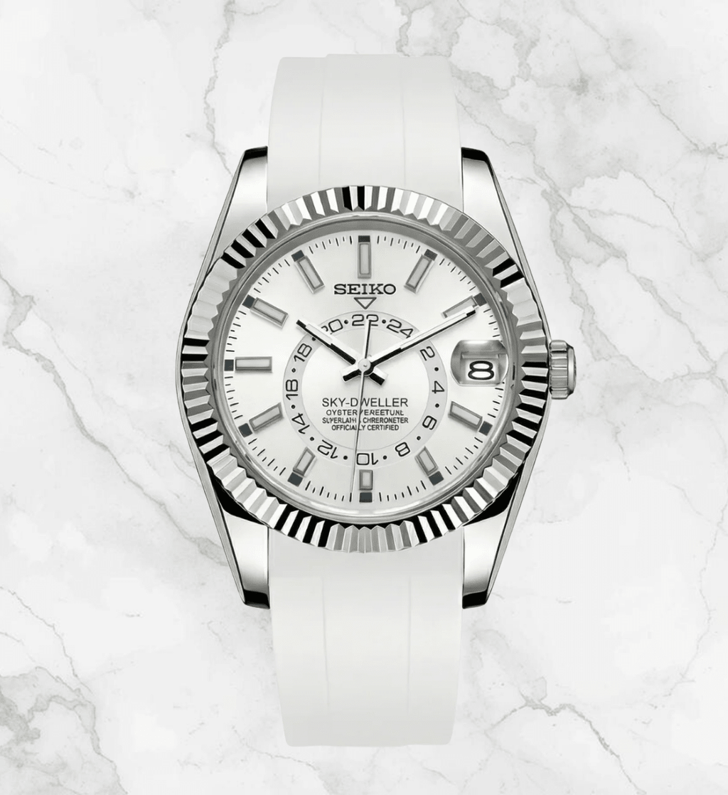Seiko Mod Sky - Dweller Rubber White - Watches By Cody