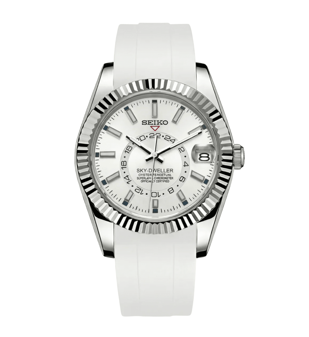Seiko Mod Sky - Dweller Rubber White - Watches By Cody
