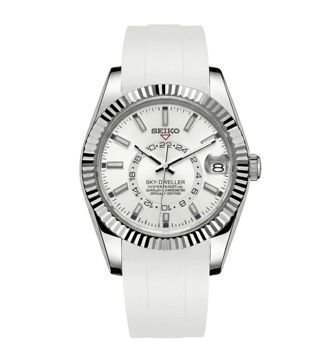 Seiko Mod Sky - Dweller Rubber White - Watches By Cody