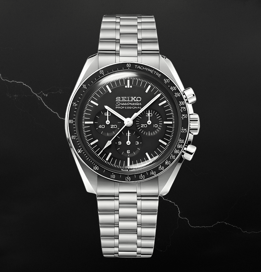Seiko Mod Speedmaster Black - Watches By Cody